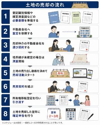 土地売却の流れイメージ画像